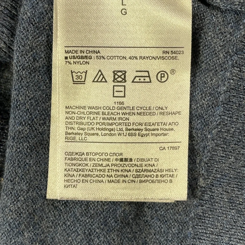Banana Republic Luxe Sweater Mens Large Blue V Neck‎ Office Preppy Casual Luxury